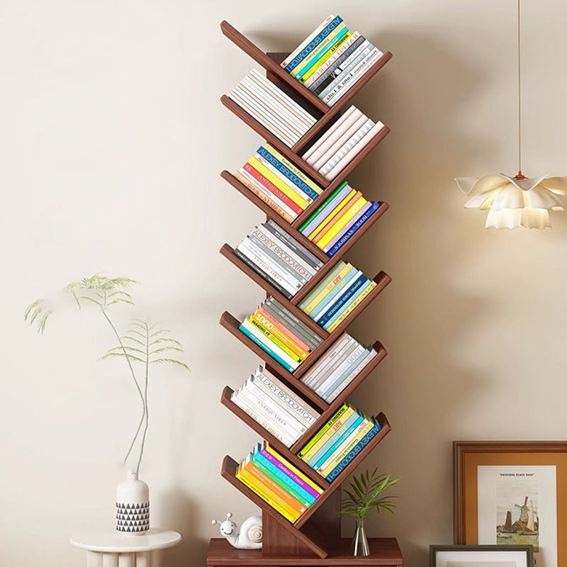 Scala | Narrow Tall Wood Bookshelf, 6 to 12 Tier Slim Bookcase Storage Shelf for Home Office and Living Room