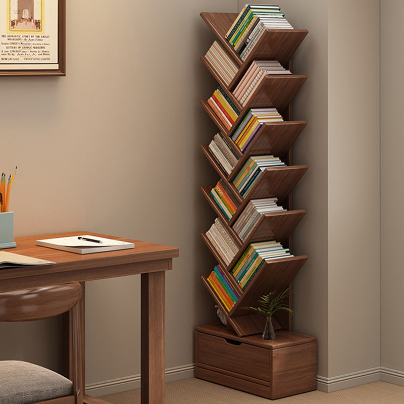 Scala | Narrow Tall Wood Bookshelf, 6 to 12 Tier Slim Bookcase Storage Shelf for Home Office and Living Room