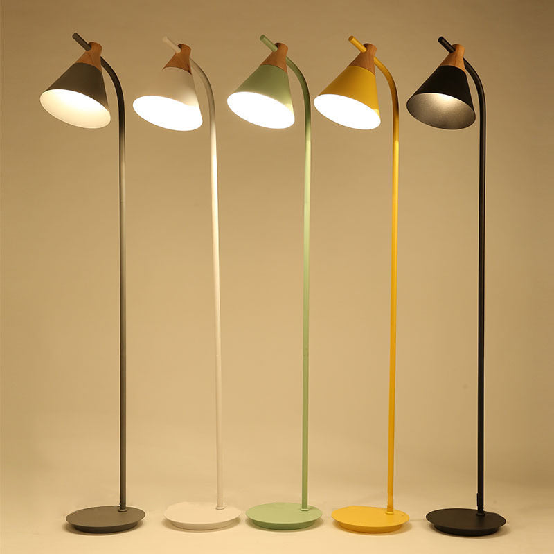 Cupola | Macaron Metal Dome Floor Lamp, Nordic Arc Standing Lamp in Six Colors for Living Room and Bedroom