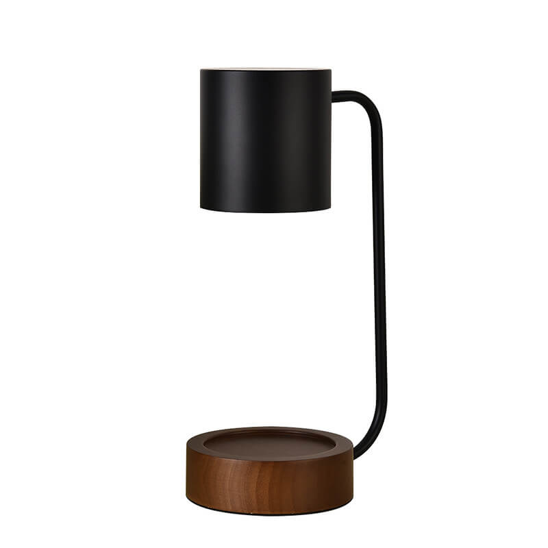 Cera | Melting Wax Sculptural Table Lamp, Dimmable Bedside Lamp with Timer, Modern Wood Accent Lamp