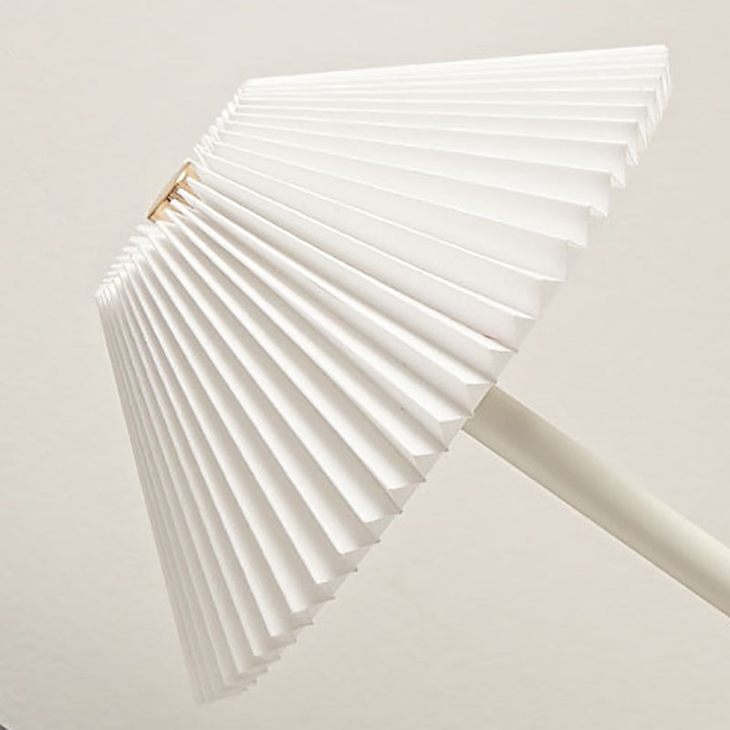 Cono | Pleated Cone Shade Table Lamp, Small Scandinavian Bedside Lamp in Eight Colors for Nightstand