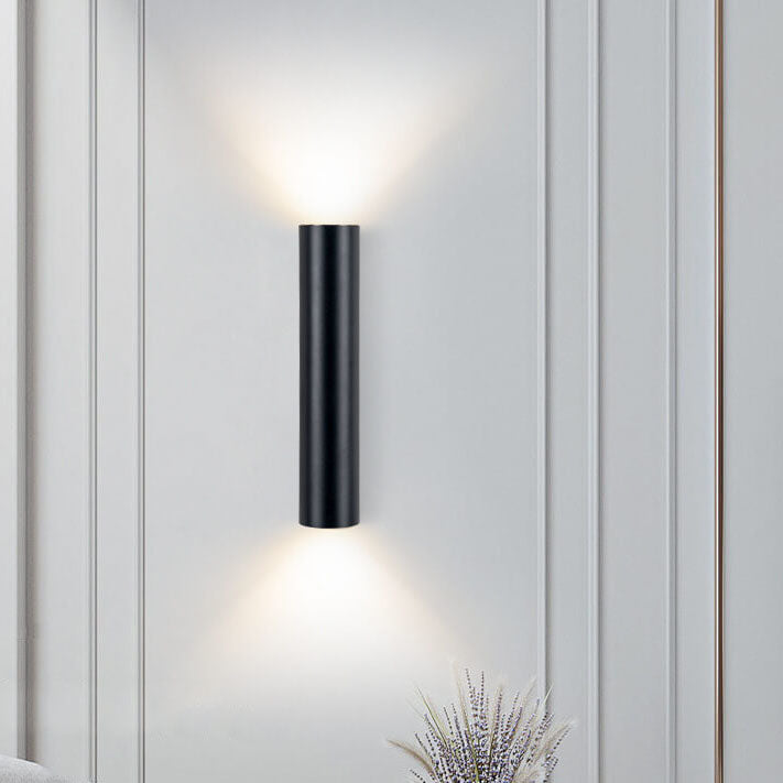 Canna | Slim Cylinder Up and Down LED Wall Sconce, Modern Aluminum Wall Light in Six Heights for Bedroom