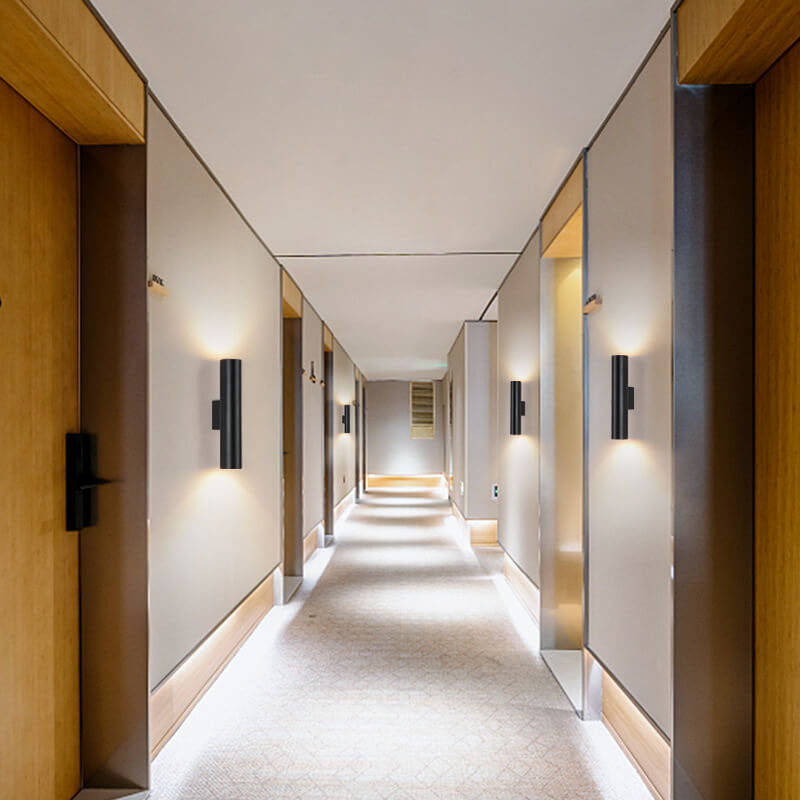 Canna | Slim Cylinder Up and Down LED Wall Sconce, Modern Aluminum Wall Light in Six Heights for Bedroom