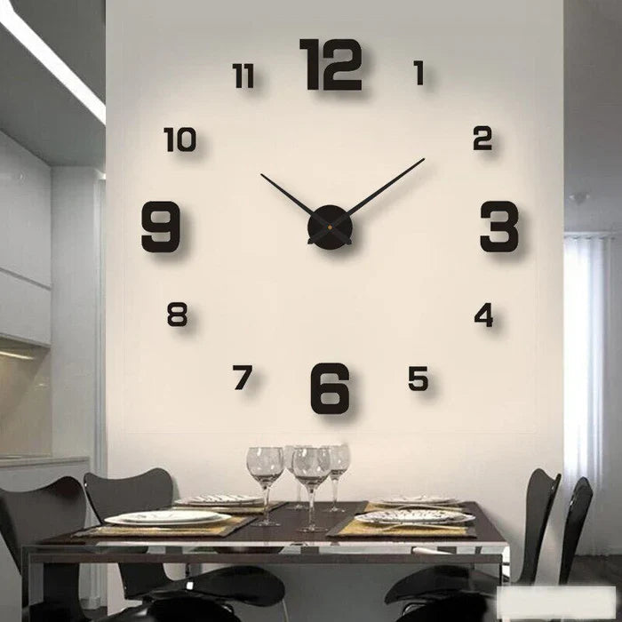 Ora | Large Silent Round Wall Clock, Oversized Modern Clock with Luminous or Roman Dial for Living Room