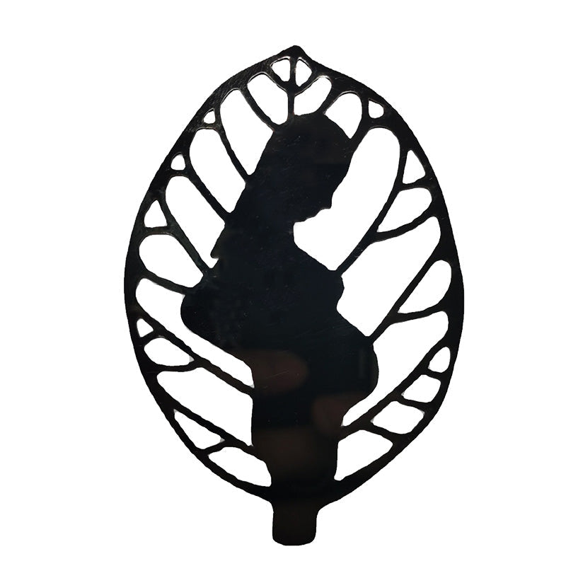 Foglia | Black Metal Leaf Sculpture, Symbolic Keepsake Gift for Mother&