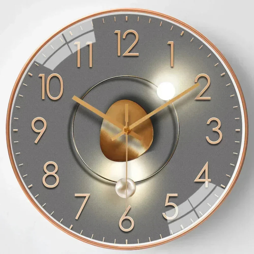Quiete | Silent Minimalist Wall Clock, Modern Non Ticking Round Clock in Six Matte Finishes for Bedroom