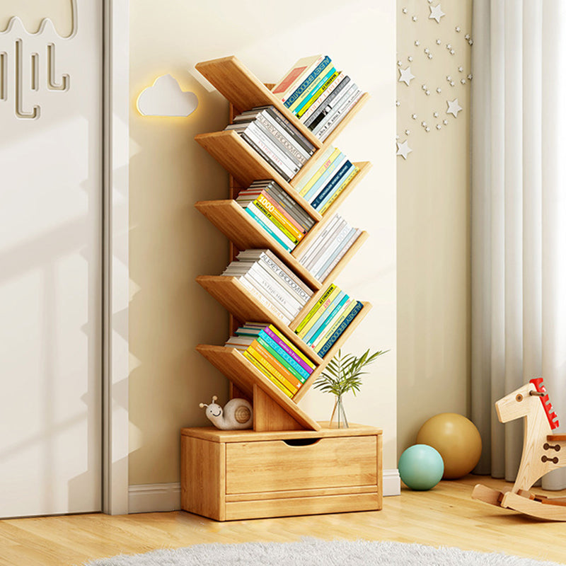 Scala | Narrow Tall Wood Bookshelf, 6 to 12 Tier Slim Bookcase Storage Shelf for Home Office and Living Room