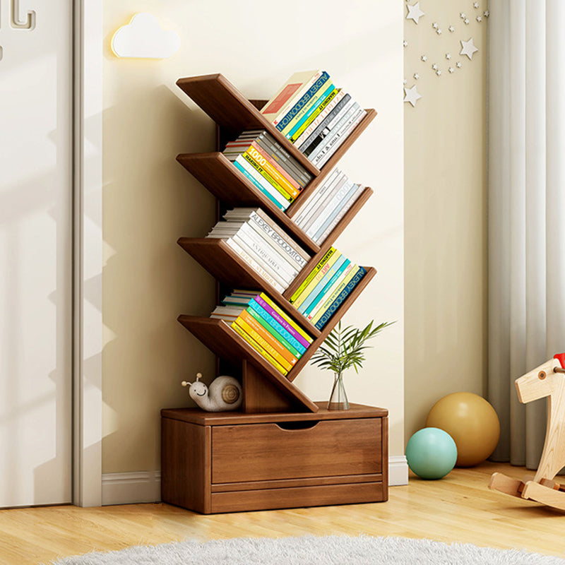 Scala | Narrow Tall Wood Bookshelf, 6 to 12 Tier Slim Bookcase Storage Shelf for Home Office and Living Room