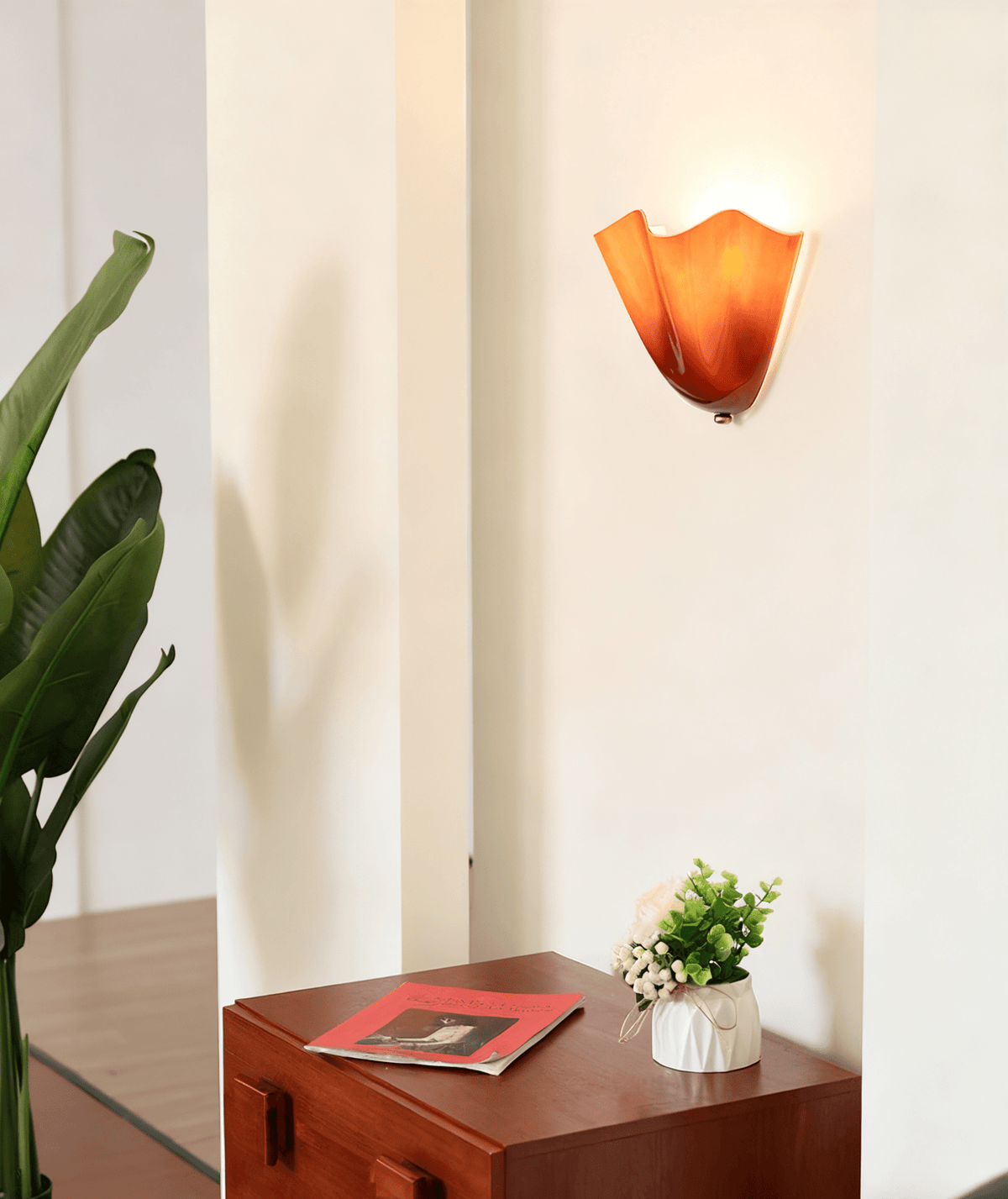 Scultura | Sculptural Wall Light, Modern Organic Art Wall Sconce in Beige, Green, Brown or Amber, Hardwired