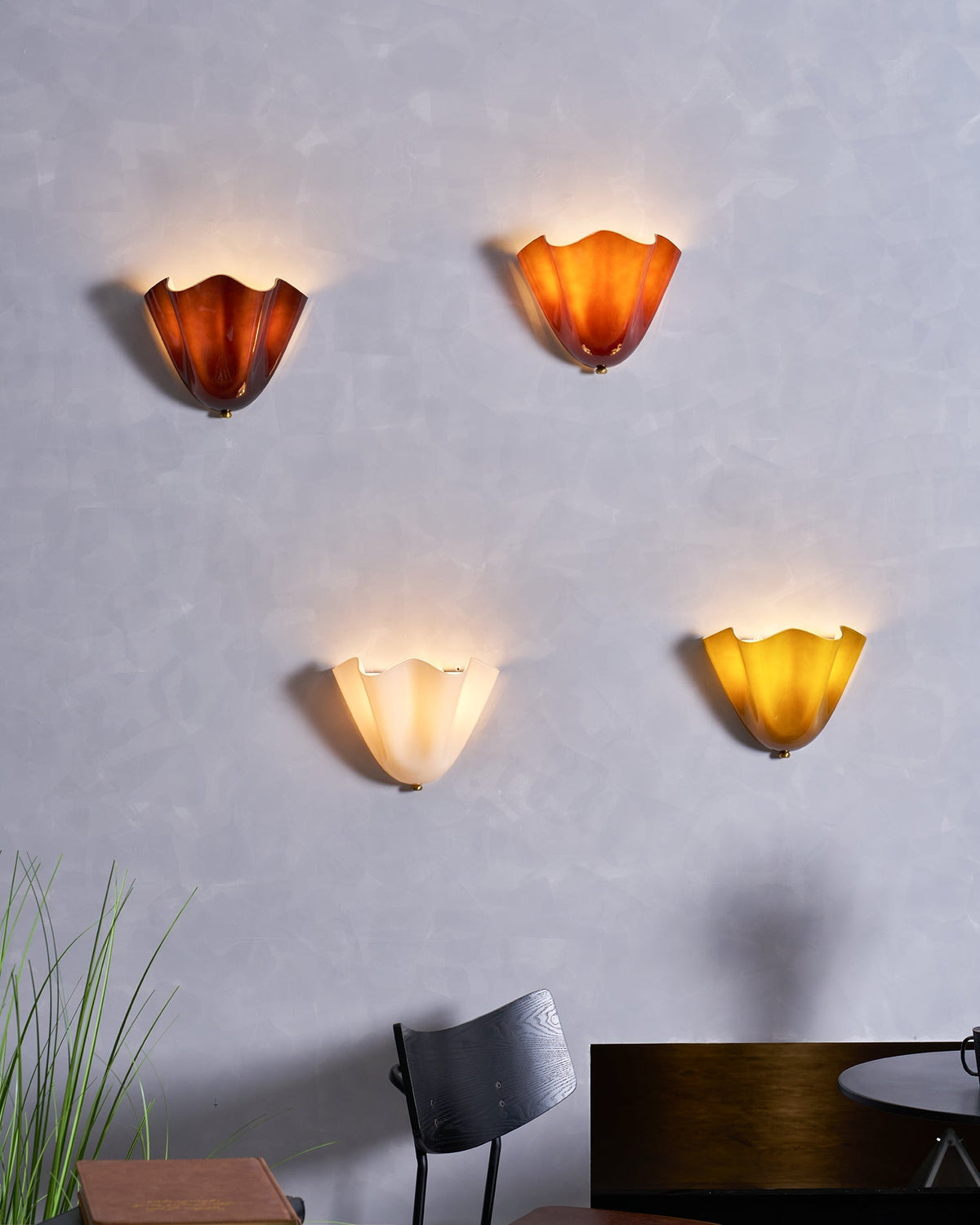 Scultura | Sculptural Wall Light, Modern Organic Art Wall Sconce in Beige, Green, Brown or Amber, Hardwired