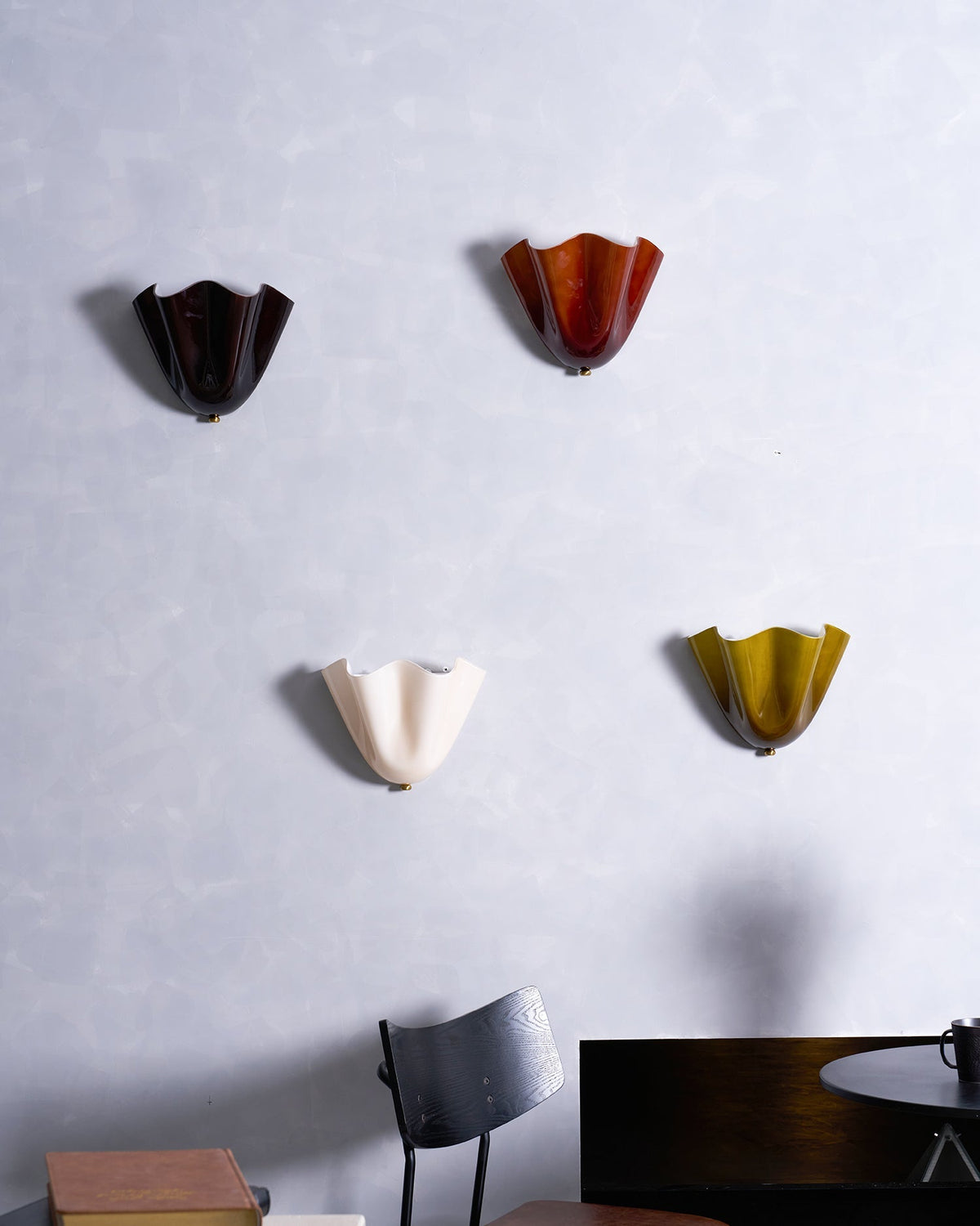 Scultura | Sculptural Wall Light, Modern Organic Art Wall Sconce in Beige, Green, Brown or Amber, Hardwired
