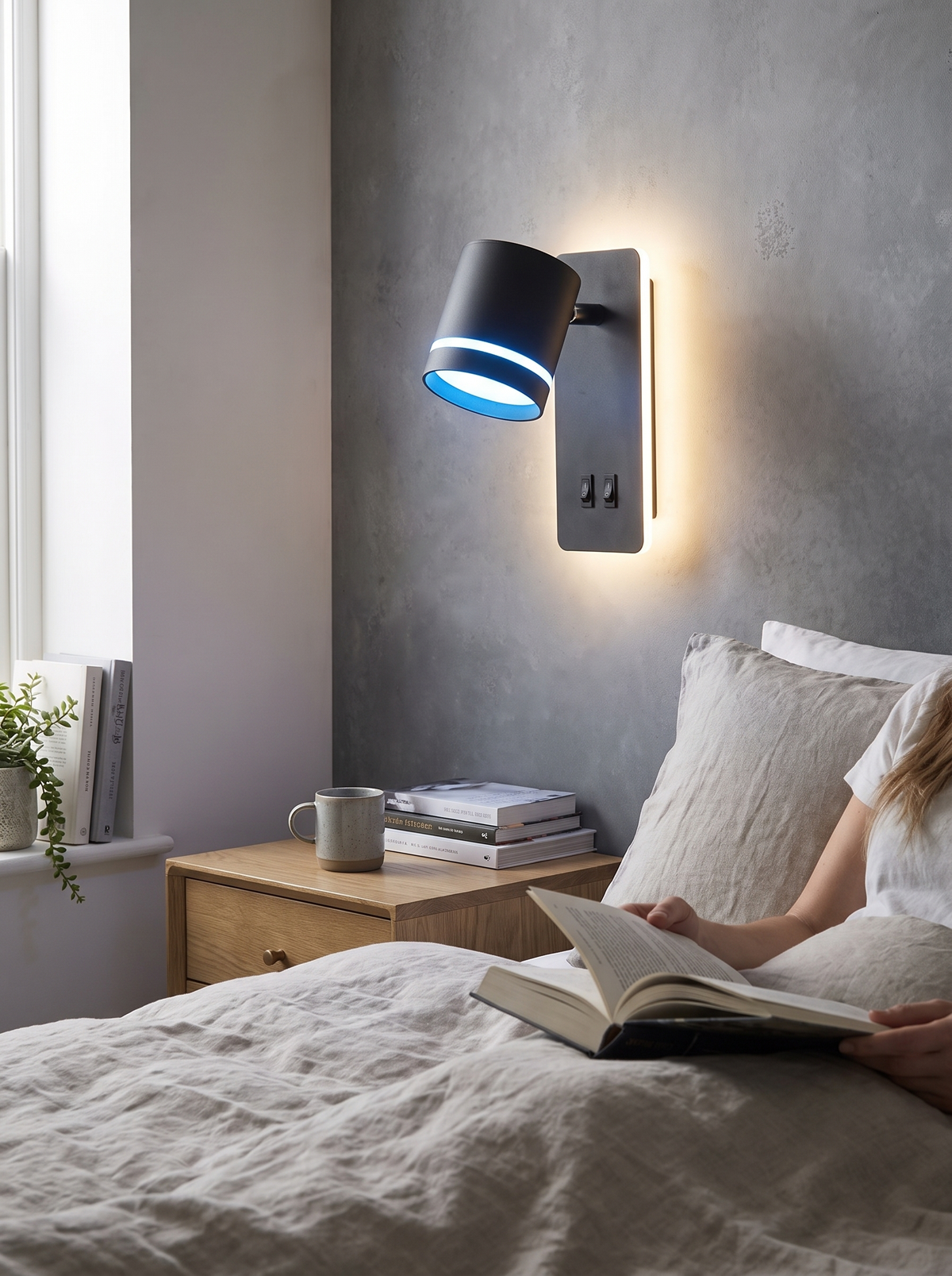 Contemporary Nordic Iron Square Spotlight Rotatable LED Reading Wall Sconce Lamp image 2