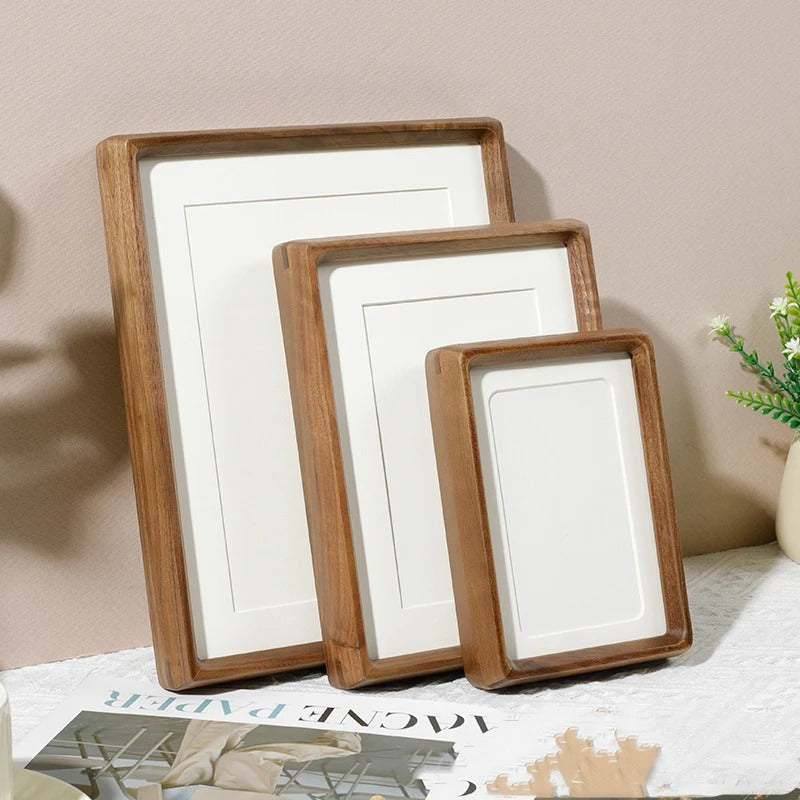 Ricordo | Natural Wood Picture Frame with Rounded Corners, Walnut or Sandalwood Photo Frame in Five Sizes