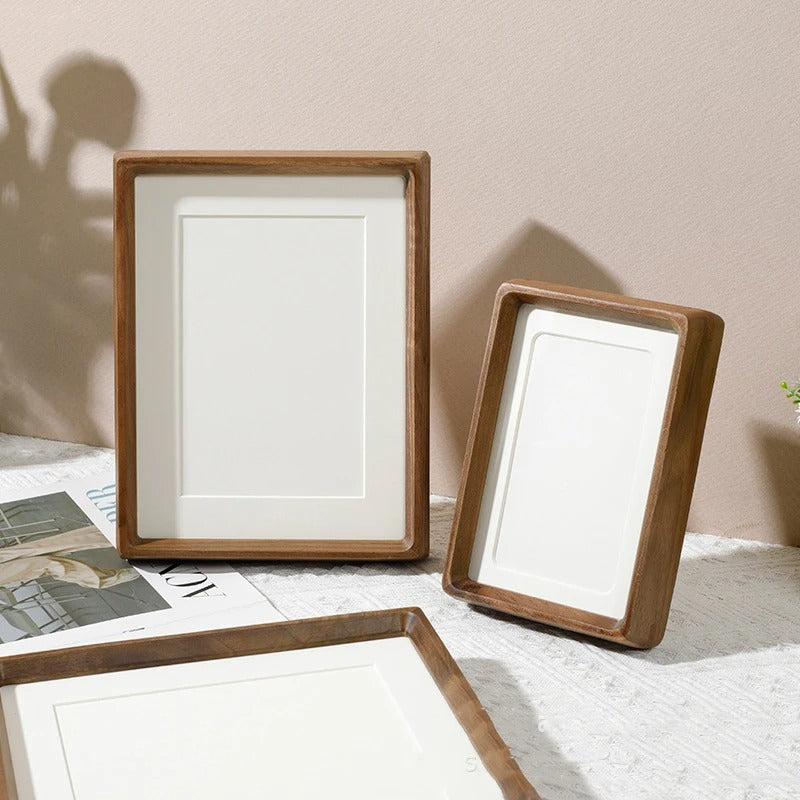 Ricordo | Natural Wood Picture Frame with Rounded Corners, Walnut or Sandalwood Photo Frame in Five Sizes