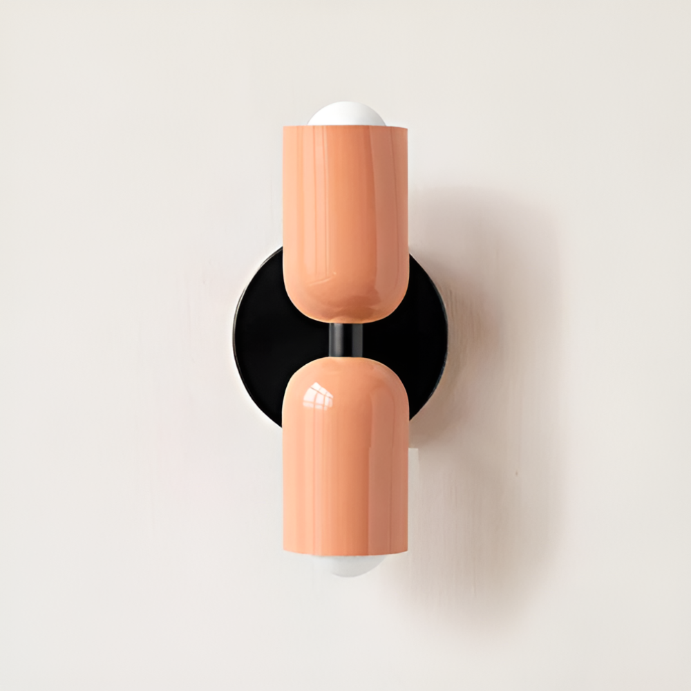 Duetto | Two Tone Up and Down Wall Lamp, Colorful Dual Glow Wall Sconce in Ten Color Combos, Hardwired