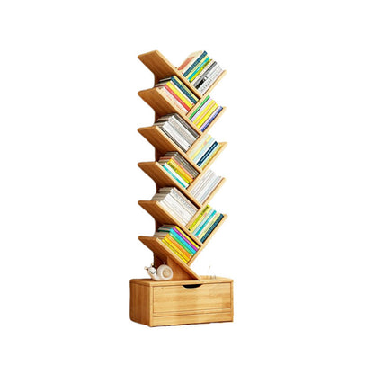 Scala | Narrow Tall Wood Bookshelf, 6 to 12 Tier Slim Bookcase Storage Shelf for Home Office and Living Room