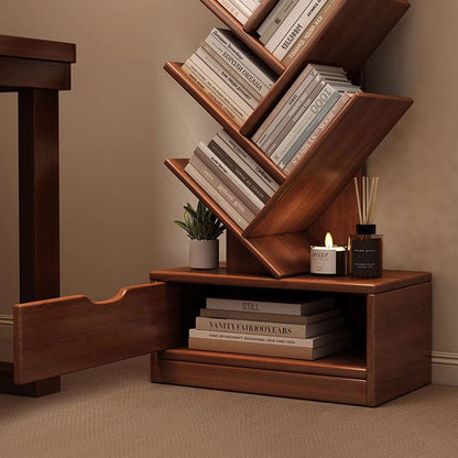 Scala | Narrow Tall Wood Bookshelf, 6 to 12 Tier Slim Bookcase Storage Shelf for Home Office and Living Room