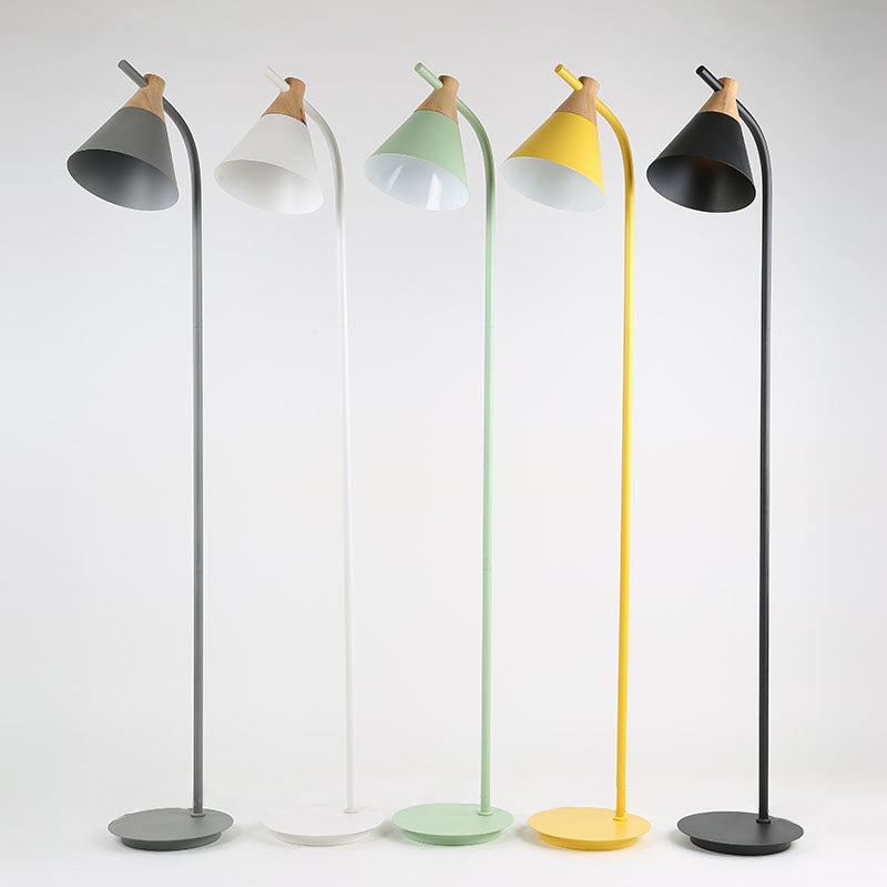 Cupola | Macaron Metal Dome Floor Lamp, Nordic Arc Standing Lamp in Six Colors for Living Room and Bedroom