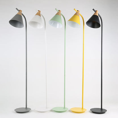 Cupola | Macaron Metal Dome Floor Lamp, Nordic Arc Standing Lamp in Six Colors for Living Room and Bedroom