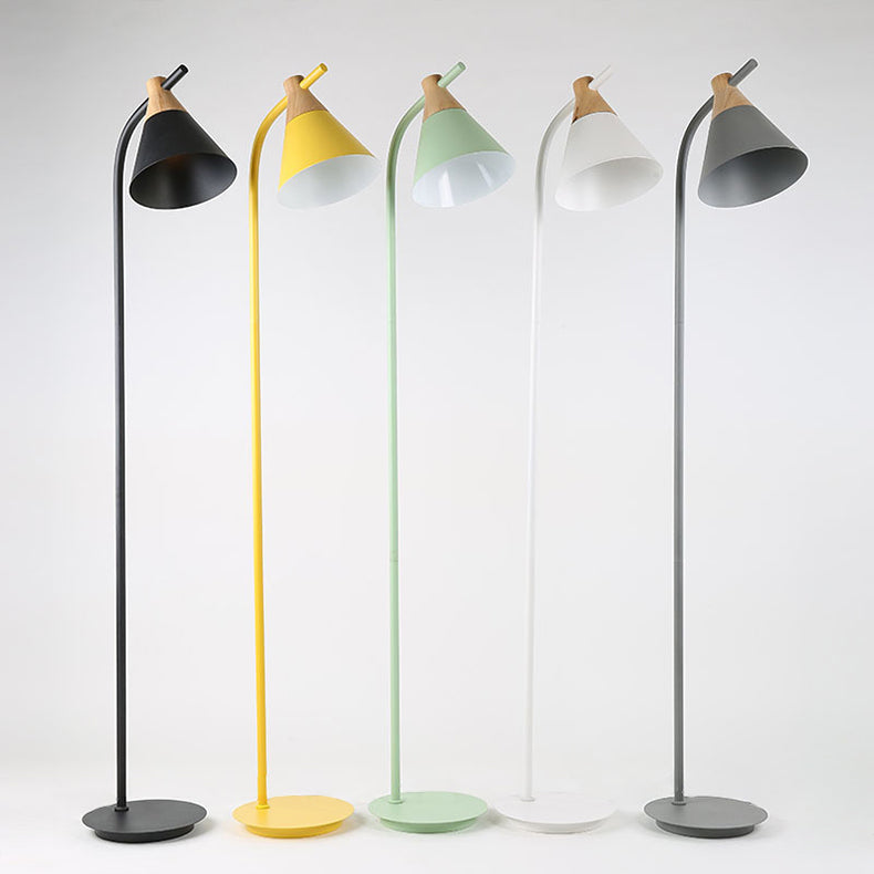 Cupola | Macaron Metal Dome Floor Lamp, Nordic Arc Standing Lamp in Six Colors for Living Room and Bedroom