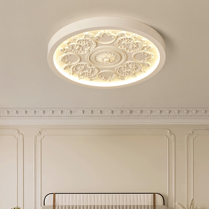 Rilievo | Carved Relief LED Flush Mount Ceiling Light, Dimmable Ultra Thin Ceiling Lamp with Remote