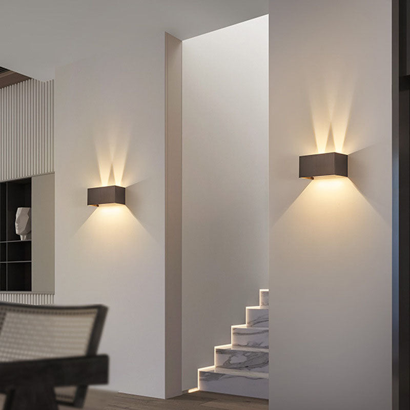 Quadro | Flat Square LED Wall Sconce, Bright Modern Aluminum Wall Light in Five Finishes for Entryway