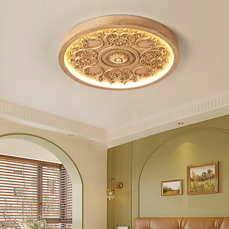 Rilievo | Carved Relief LED Flush Mount Ceiling Light, Dimmable Ultra Thin Ceiling Lamp with Remote