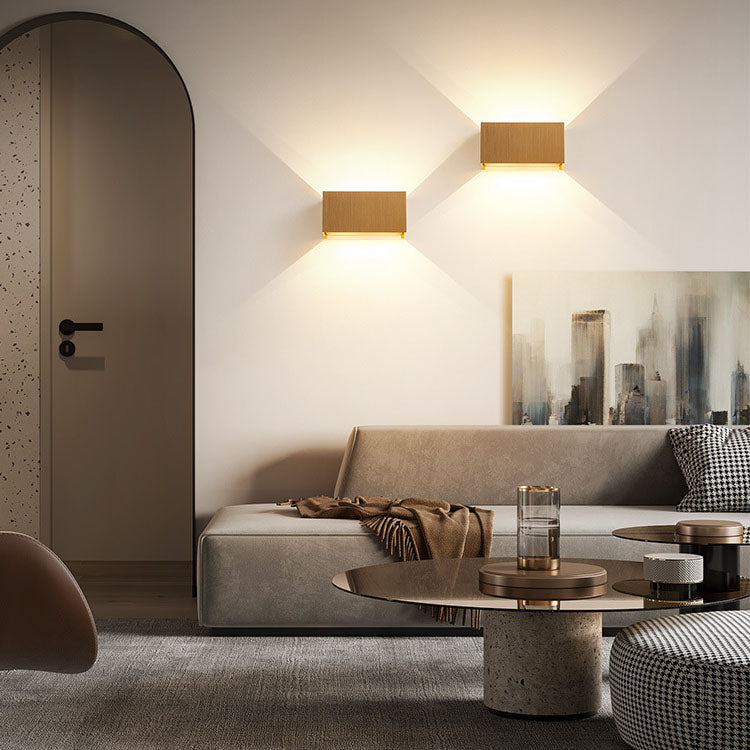 Quadro | Flat Square LED Wall Sconce, Bright Modern Aluminum Wall Light in Five Finishes for Entryway