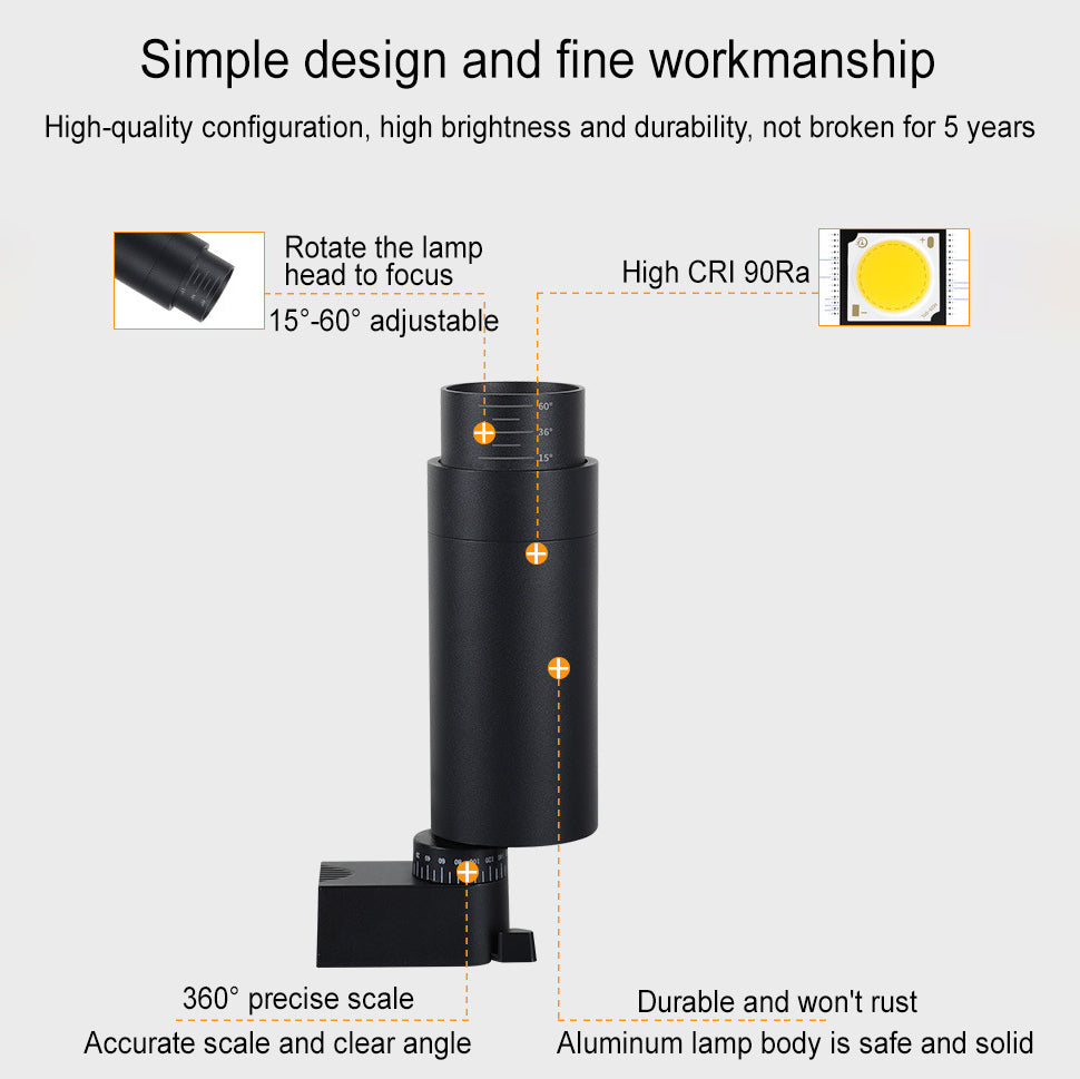 Binario | Dimmable LED Track Lighting with 3, 4 or 5 Spotlight Heads, Modern Ceiling Track Light Kit