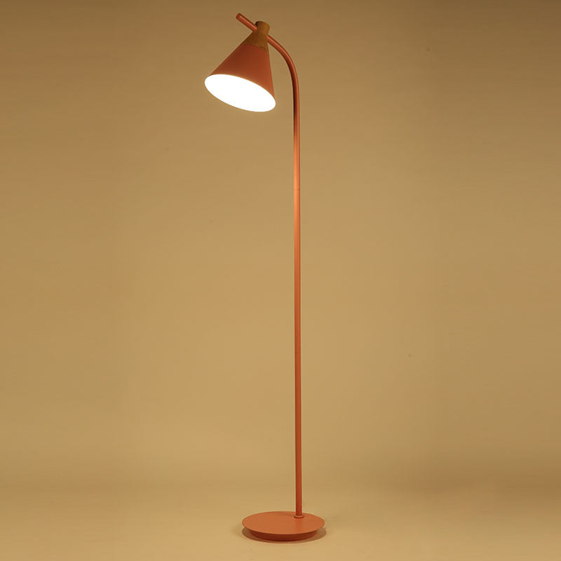 Cupola | Macaron Metal Dome Floor Lamp, Nordic Arc Standing Lamp in Six Colors for Living Room and Bedroom