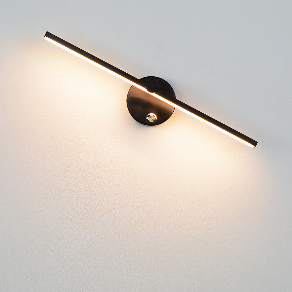 Specchio | LED Vanity Light Bar, Modern Over Mirror Wall Sconce with Switch in Black, White or Gold