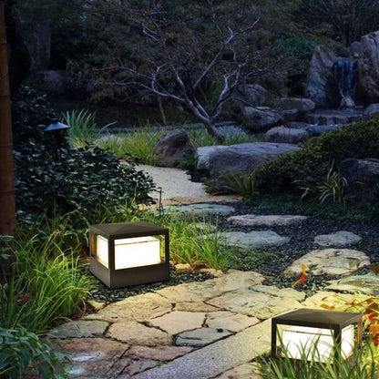 Tubo | Aluminum Cylinder LED Landscape Light, Modern Outdoor Garden Path Light, Square or Round