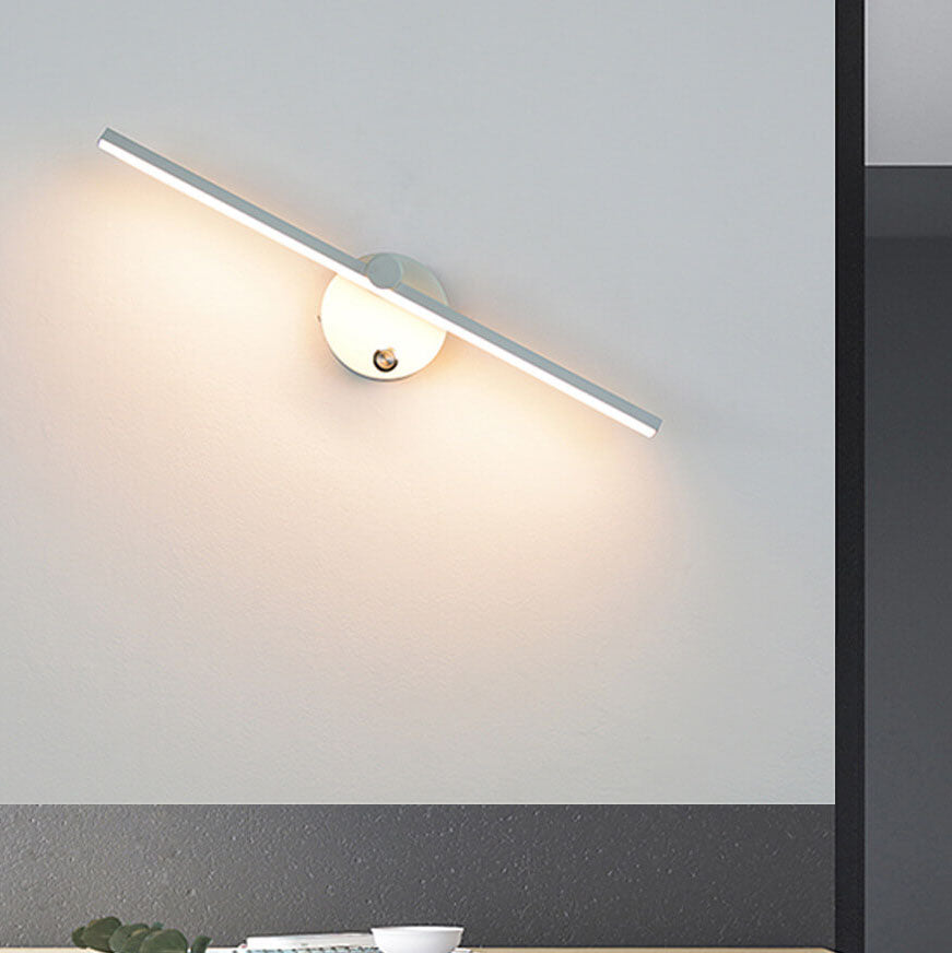 Specchio | LED Vanity Light Bar, Modern Over Mirror Wall Sconce with Switch in Black, White or Gold