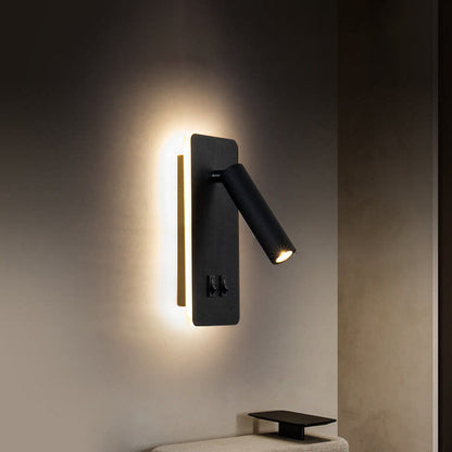 Faro | Rotating Square LED Reading Wall Sconce, Modern Spotlight Wall Light for Bedside and Living Room
