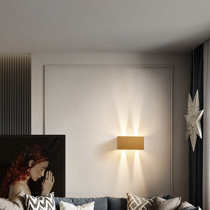 Quadro | Flat Square LED Wall Sconce, Bright Modern Aluminum Wall Light in Five Finishes for Entryway