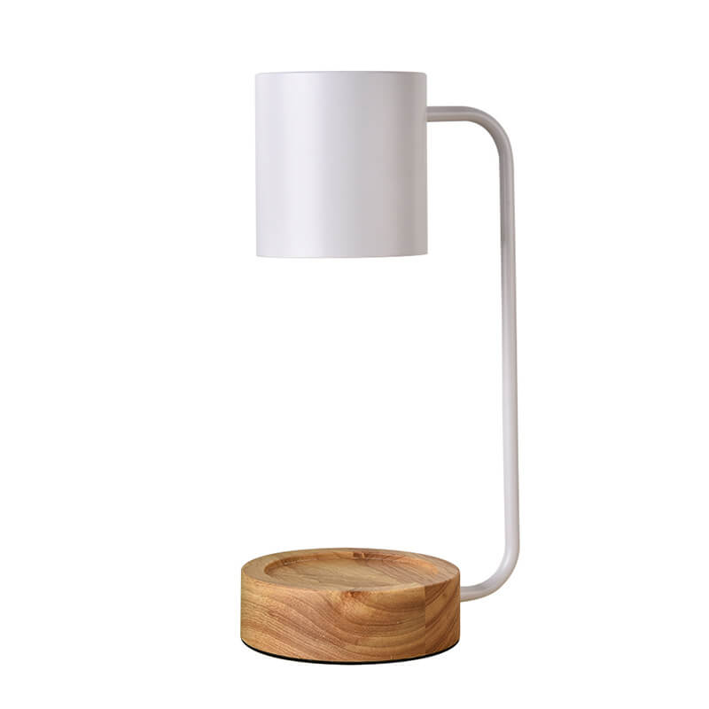 Cera | Melting Wax Sculptural Table Lamp, Dimmable Bedside Lamp with Timer, Modern Wood Accent Lamp