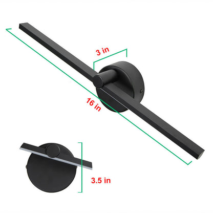Specchio | LED Vanity Light Bar, Modern Over Mirror Wall Sconce with Switch in Black, White or Gold
