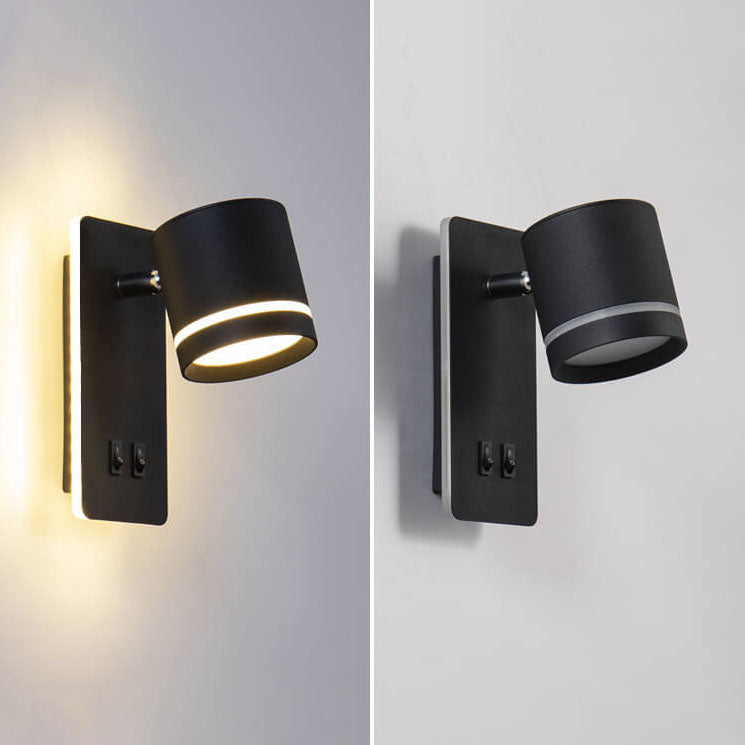 Faro | Rotating Square LED Reading Wall Sconce, Modern Spotlight Wall Light for Bedside and Living Room