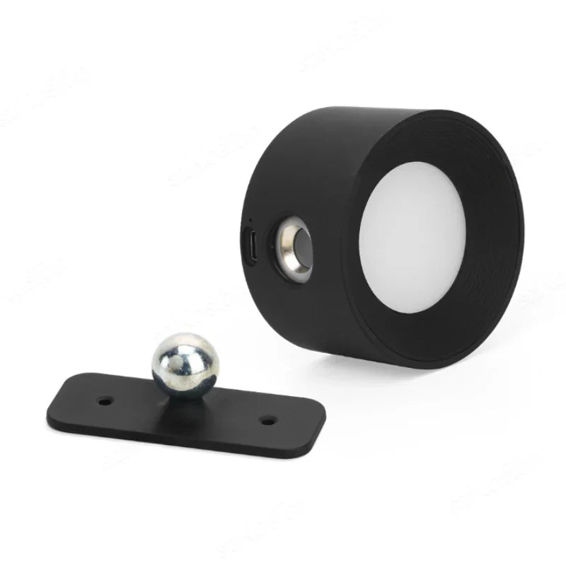 Magnete | Cordless Magnetic LED Wall Light, Rechargeable Dimmable Wall Sconce with Remote, 360 Rotating