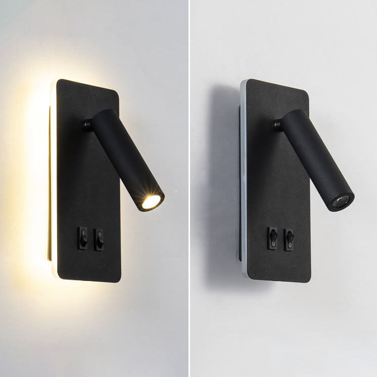 Faro | Rotating Square LED Reading Wall Sconce, Modern Spotlight Wall Light for Bedside and Living Room