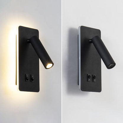 Faro | Rotating Square LED Reading Wall Sconce, Modern Spotlight Wall Light for Bedside and Living Room
