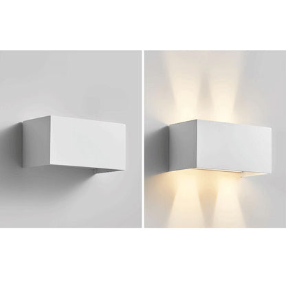 Quadro | Flat Square LED Wall Sconce, Bright Modern Aluminum Wall Light in Five Finishes for Entryway