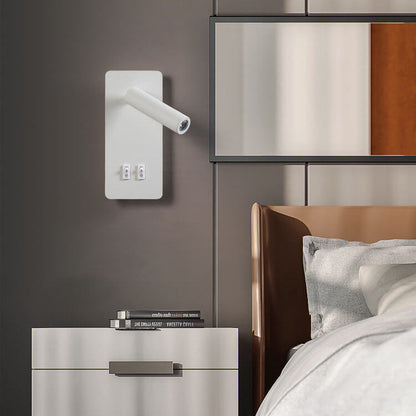 Faro | Rotating Square LED Reading Wall Sconce, Modern Spotlight Wall Light for Bedside and Living Room