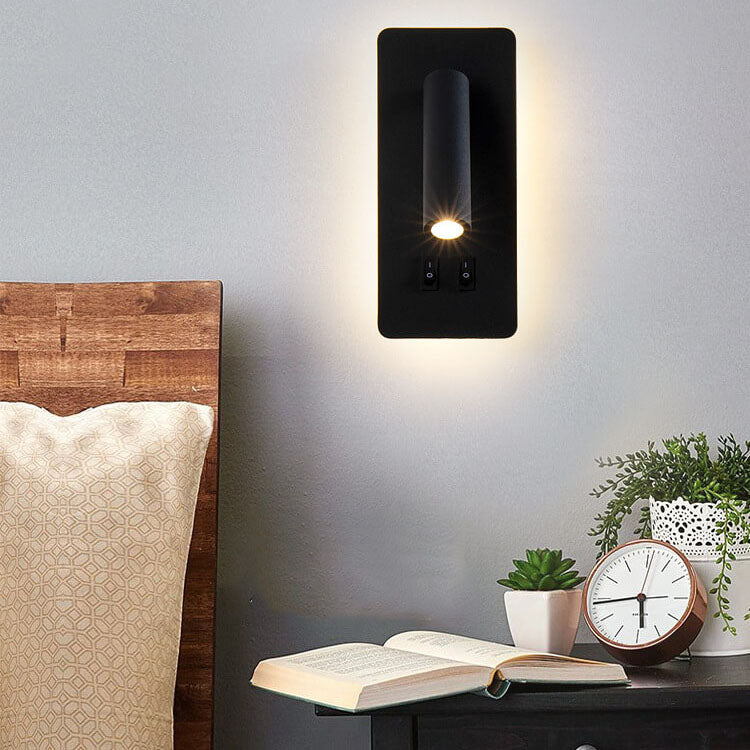 Faro | Rotating Square LED Reading Wall Sconce, Modern Spotlight Wall Light for Bedside and Living Room