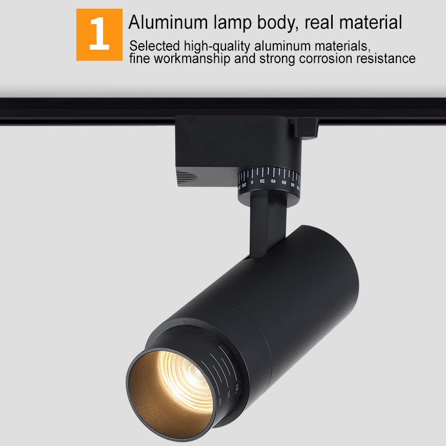 Binario | Dimmable LED Track Lighting with 3, 4 or 5 Spotlight Heads, Modern Ceiling Track Light Kit