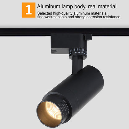 Binario | Dimmable LED Track Lighting with 3, 4 or 5 Spotlight Heads, Modern Ceiling Track Light Kit