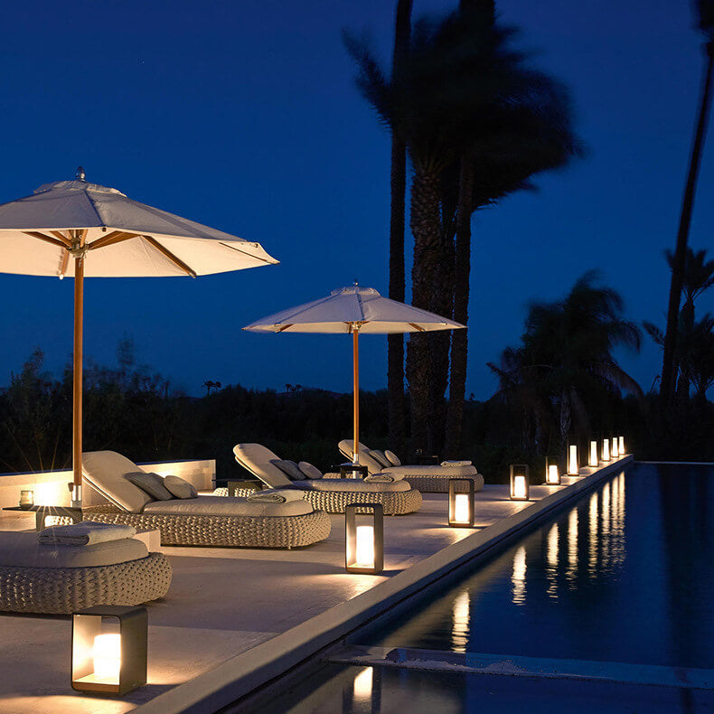 Quadra | Modern Square LED Bollard Light, Solar or Hardwired Outdoor Landscape Path Light for Patio