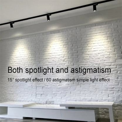 Binario | Dimmable LED Track Lighting with 3, 4 or 5 Spotlight Heads, Modern Ceiling Track Light Kit