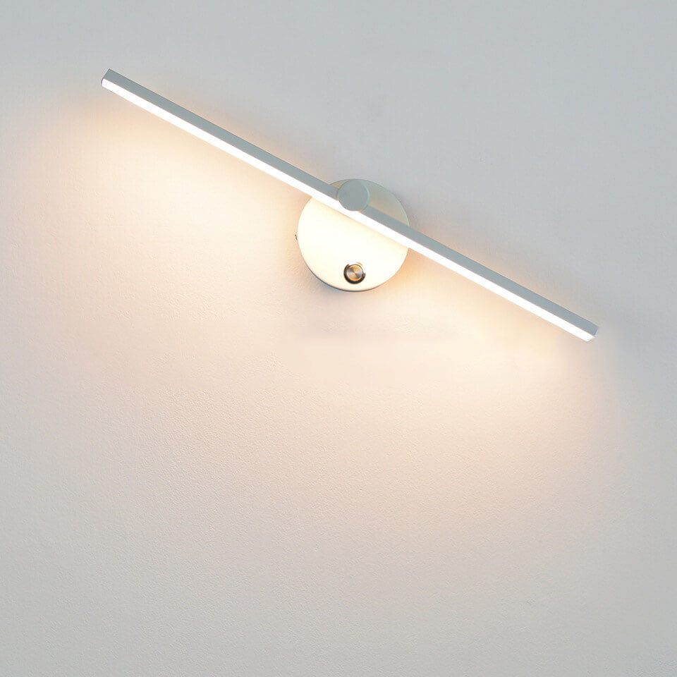 Specchio | LED Vanity Light Bar, Modern Over Mirror Wall Sconce with Switch in Black, White or Gold