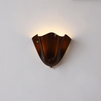 Scultura | Sculptural Wall Light, Modern Organic Art Wall Sconce in Beige, Green, Brown or Amber, Hardwired